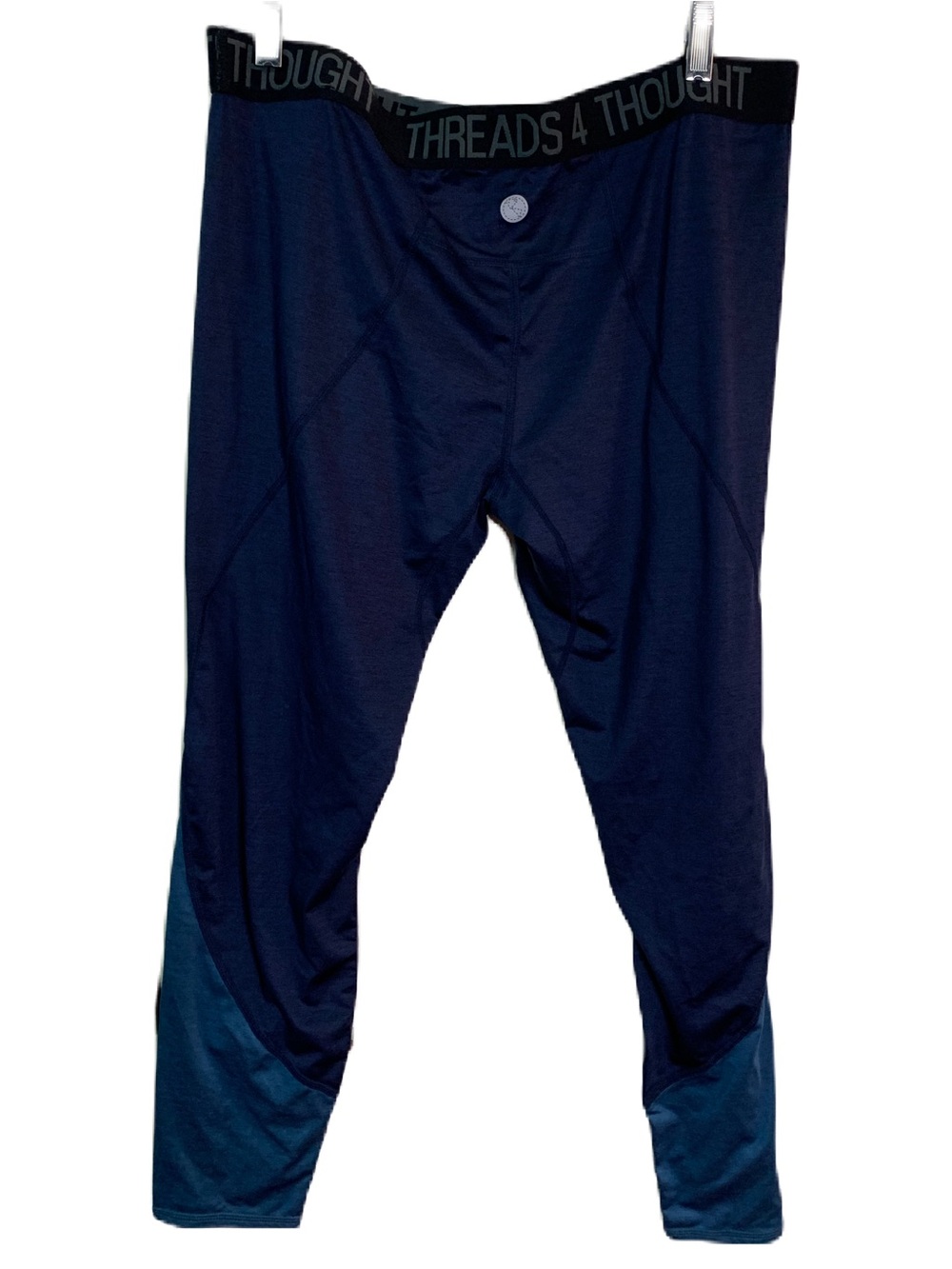 Threads 4 Thought Mens Navy and Teal Performance Leggings. SZ XXL